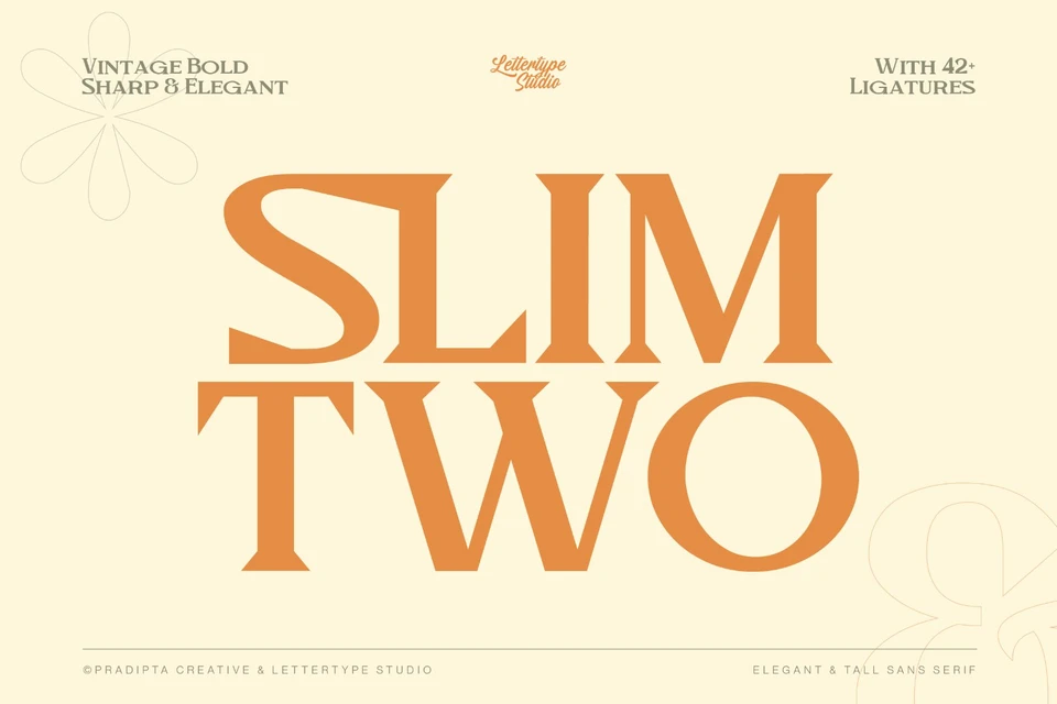 Slimtwo Vintage Bold, Sharp & Elegant Serif