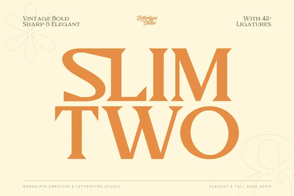 Slimtwo Vintage Bold, Sharp & Elegant Serif