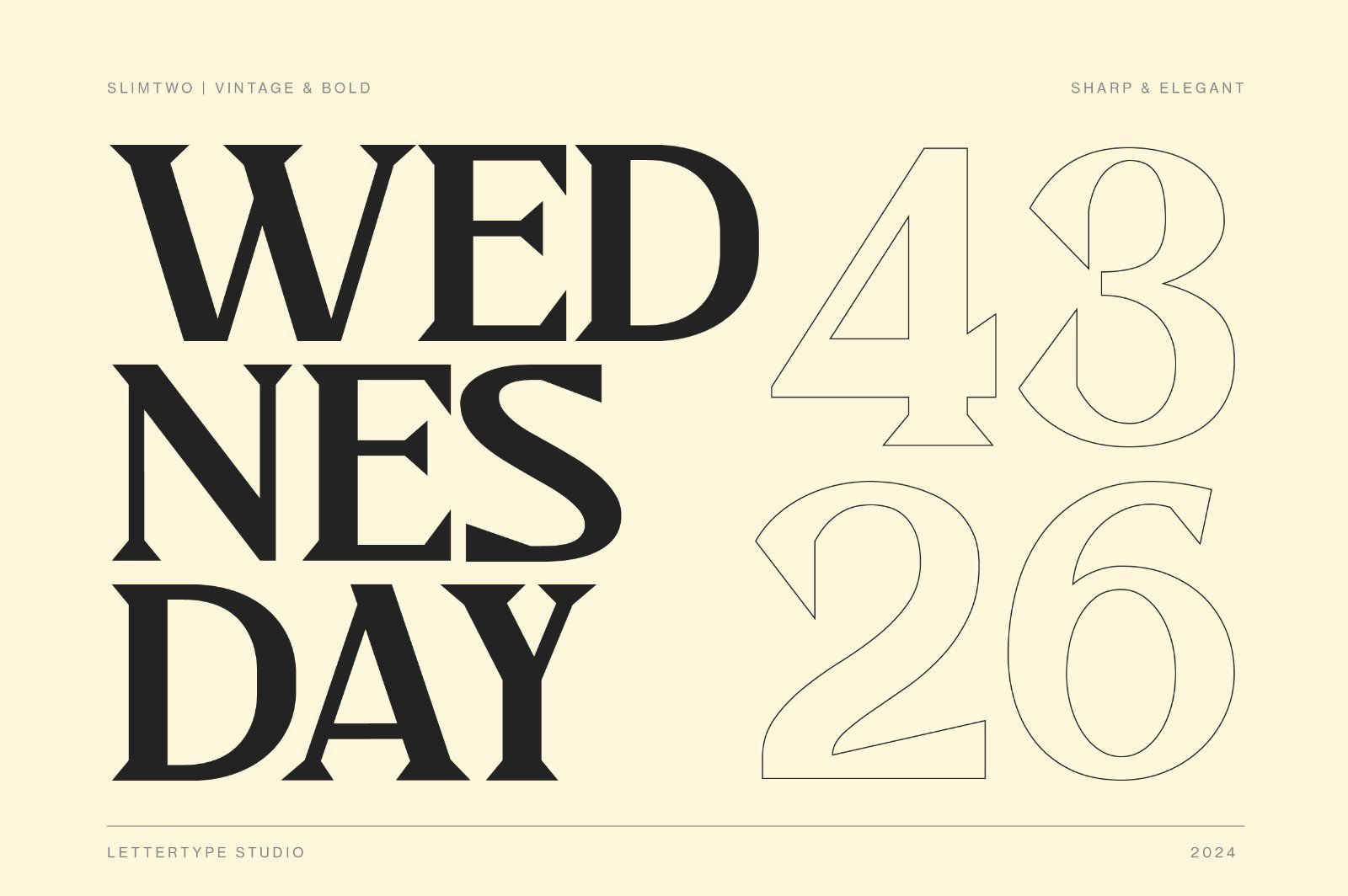 Slimtwo Vintage Bold, Sharp & Elegant Serif — image 3