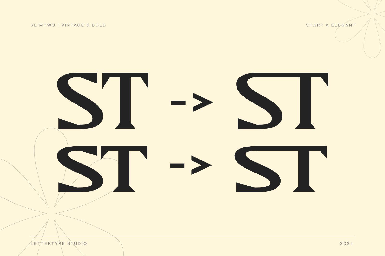 Slimtwo Vintage Bold, Sharp & Elegant Serif — image 7