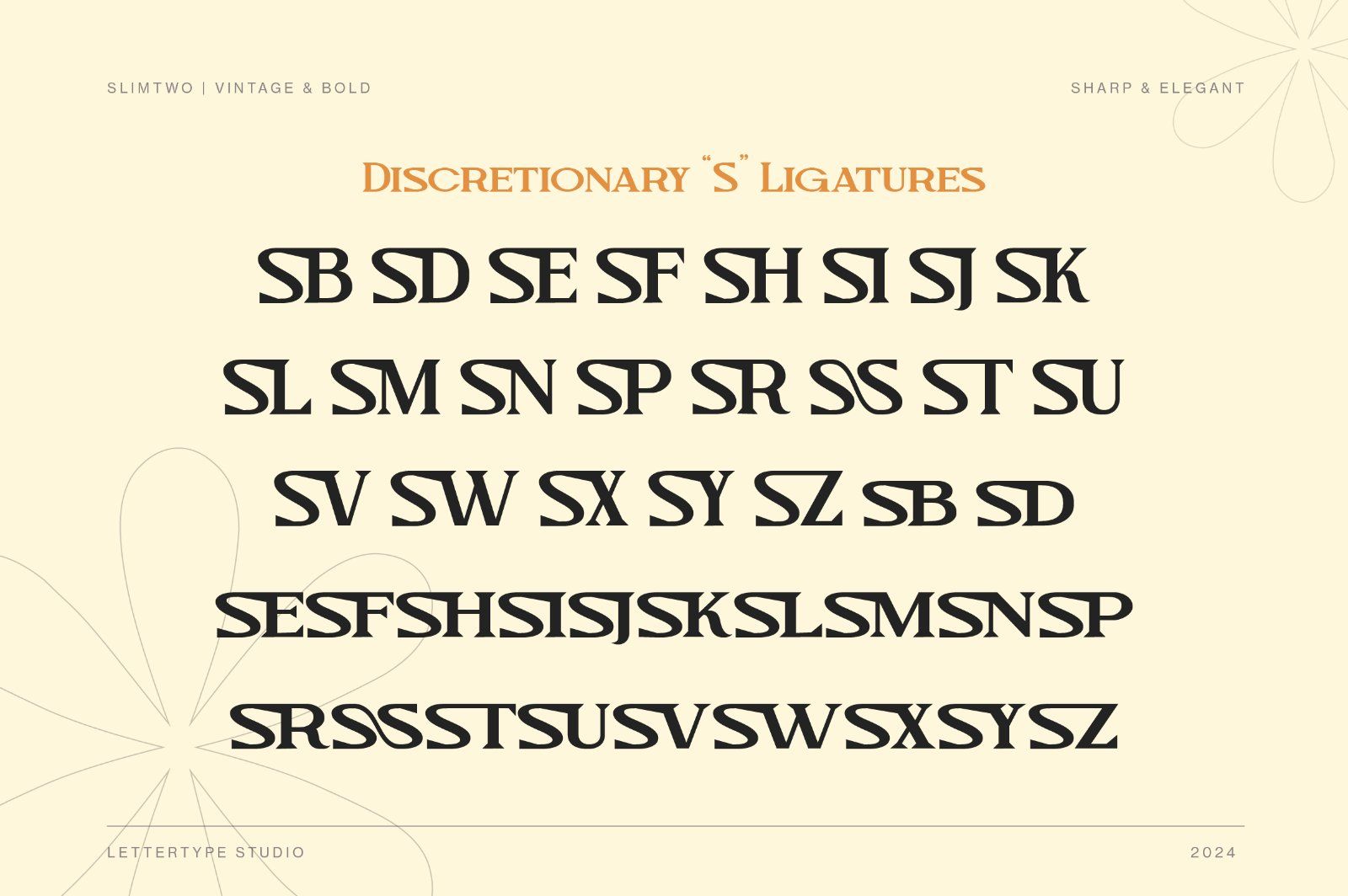 Slimtwo Vintage Bold, Sharp & Elegant Serif — image 8