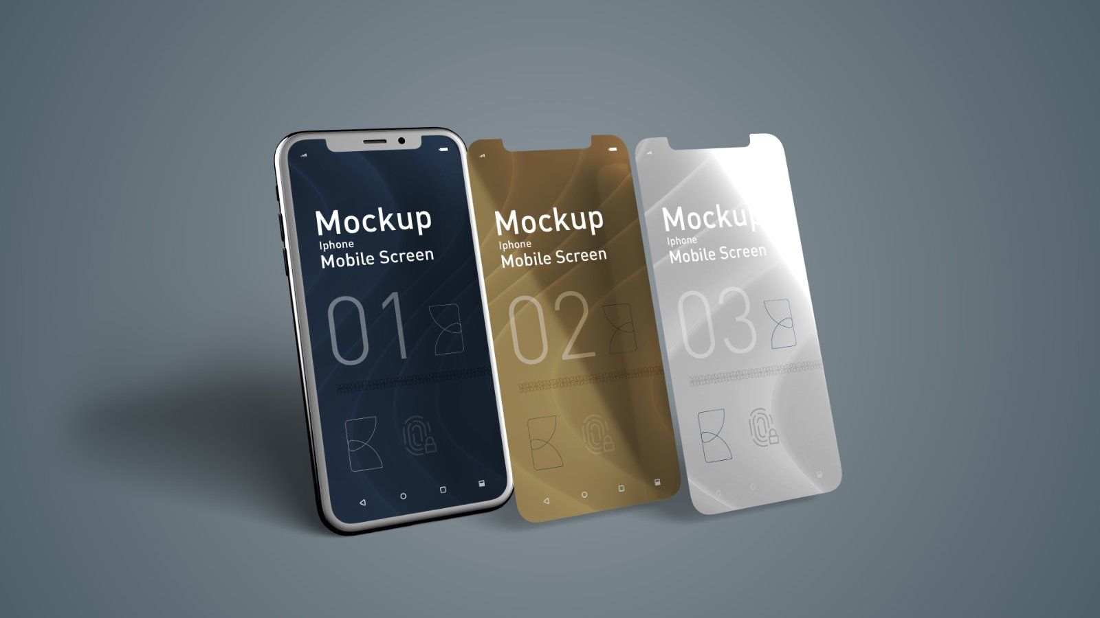 Mobile Display Mockup – Smartphone Screen Bundle, 5 PSDs