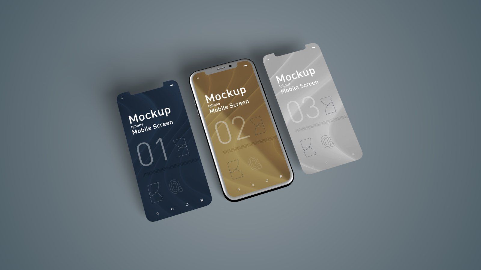 Mobile Display Mockup – Smartphone Screen Bundle, 5 PSDs