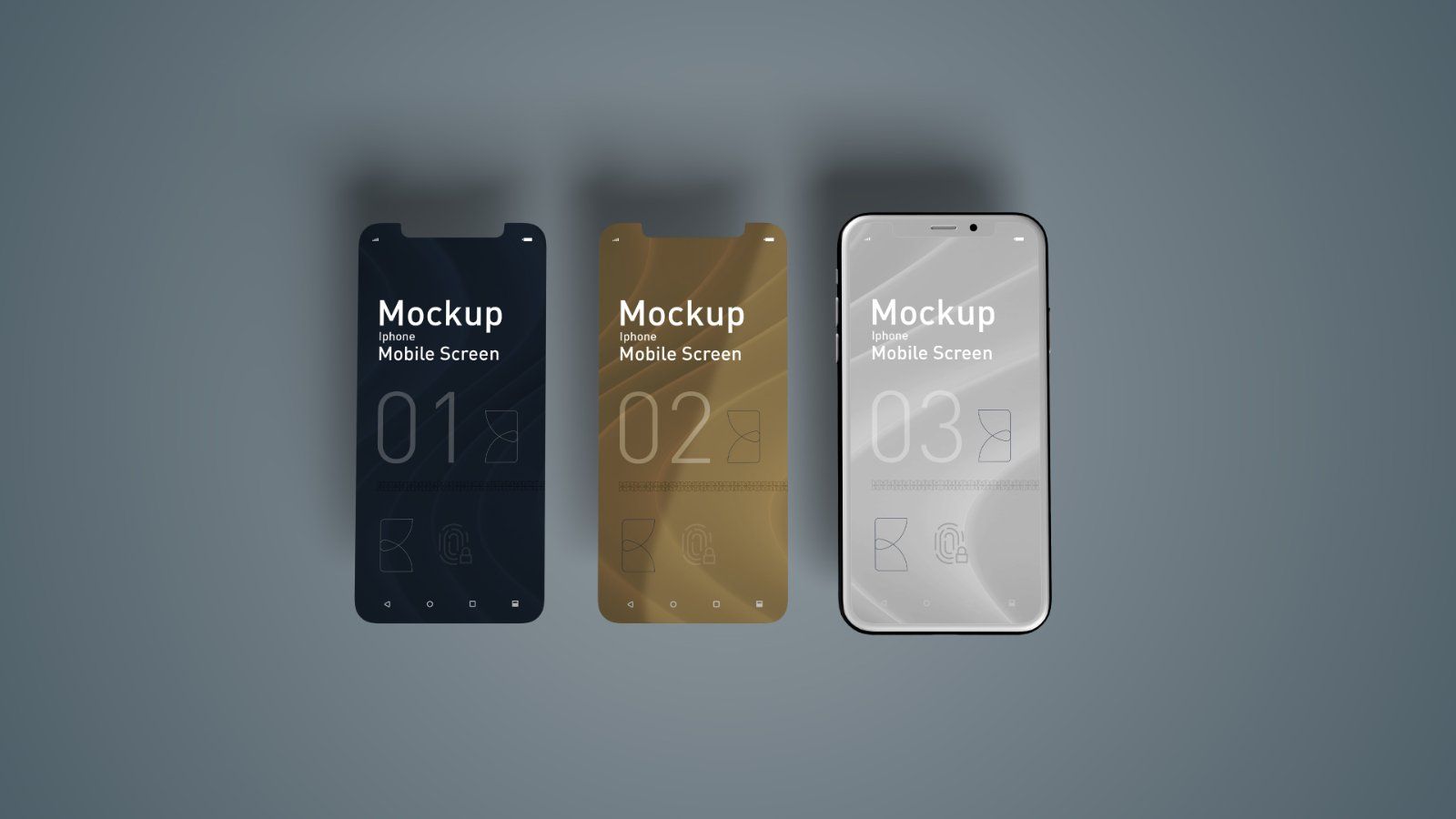 Mobile Display Mockup – Smartphone Screen Mockup Bundle, 5 PSDs