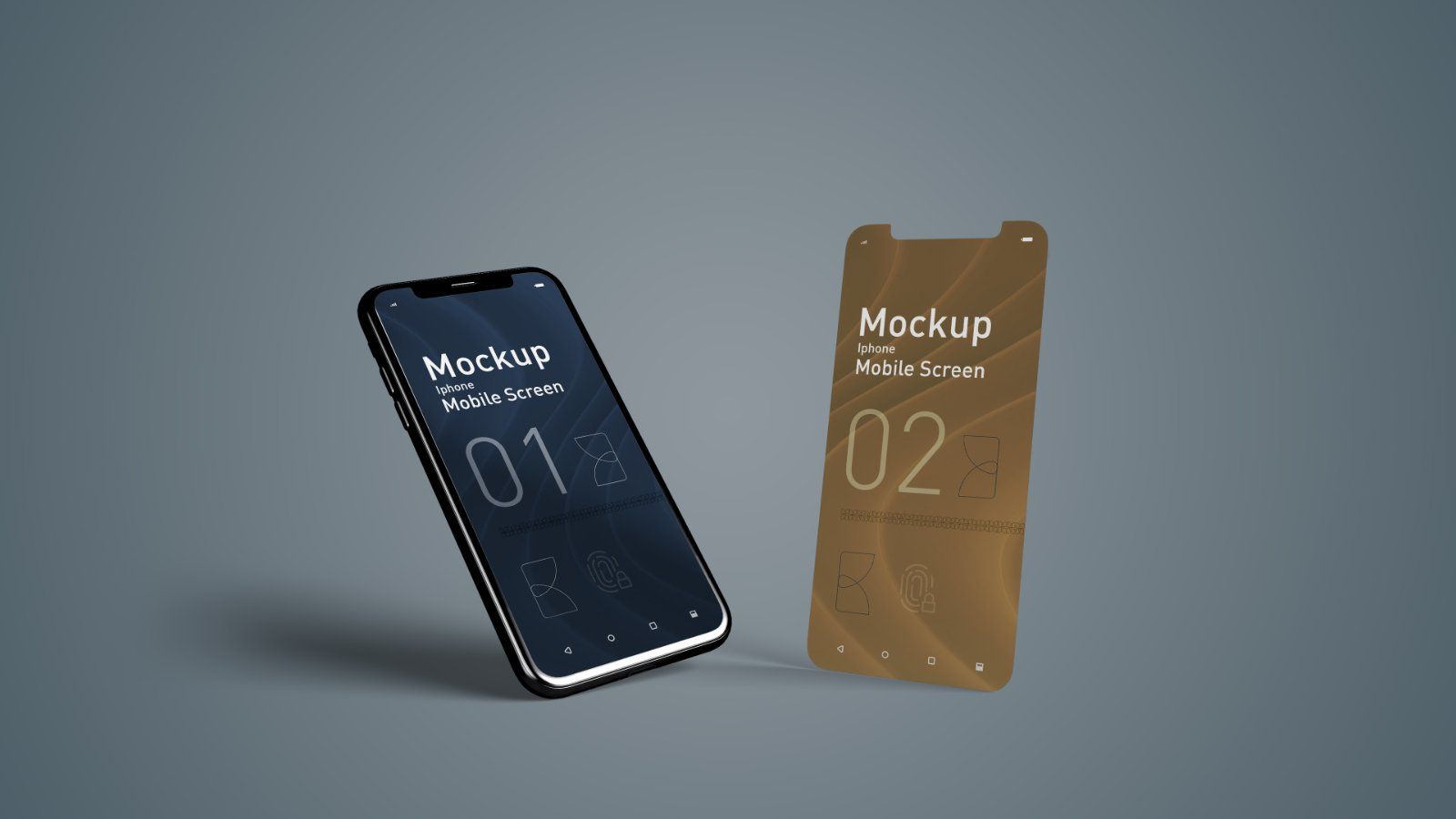 Mobile Display Mockup – Smartphone Screen Mockup Bundle, 5 PSDs