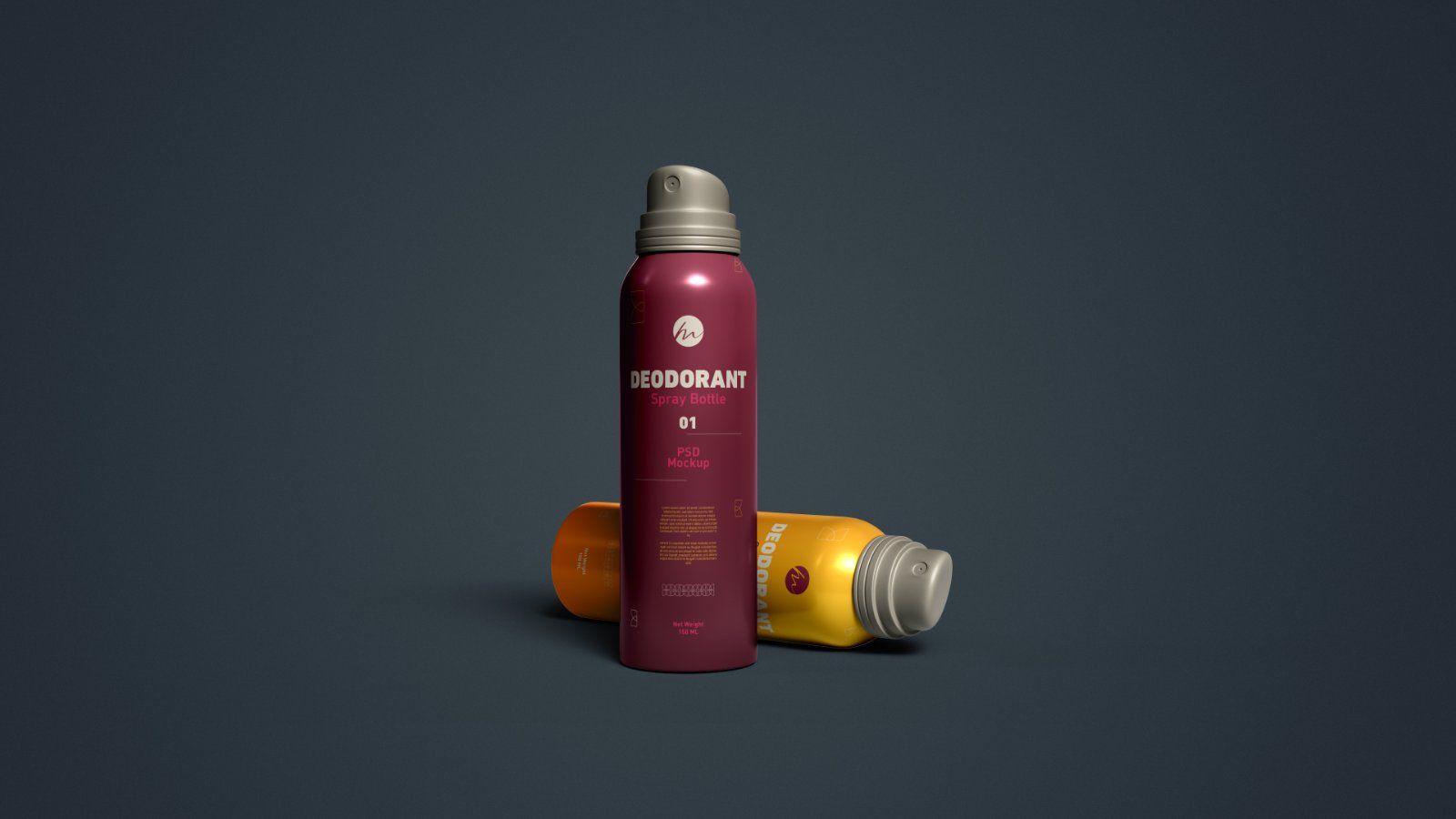 Deodorant Body Spray Can PSD Mockup - 4 PSDs — image 5