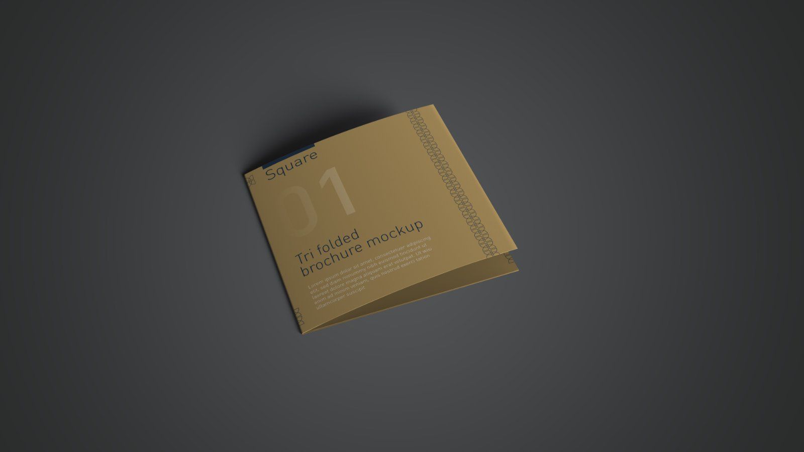 Square Tri Fold Brochure PSD Mockup - 5 PSD Files