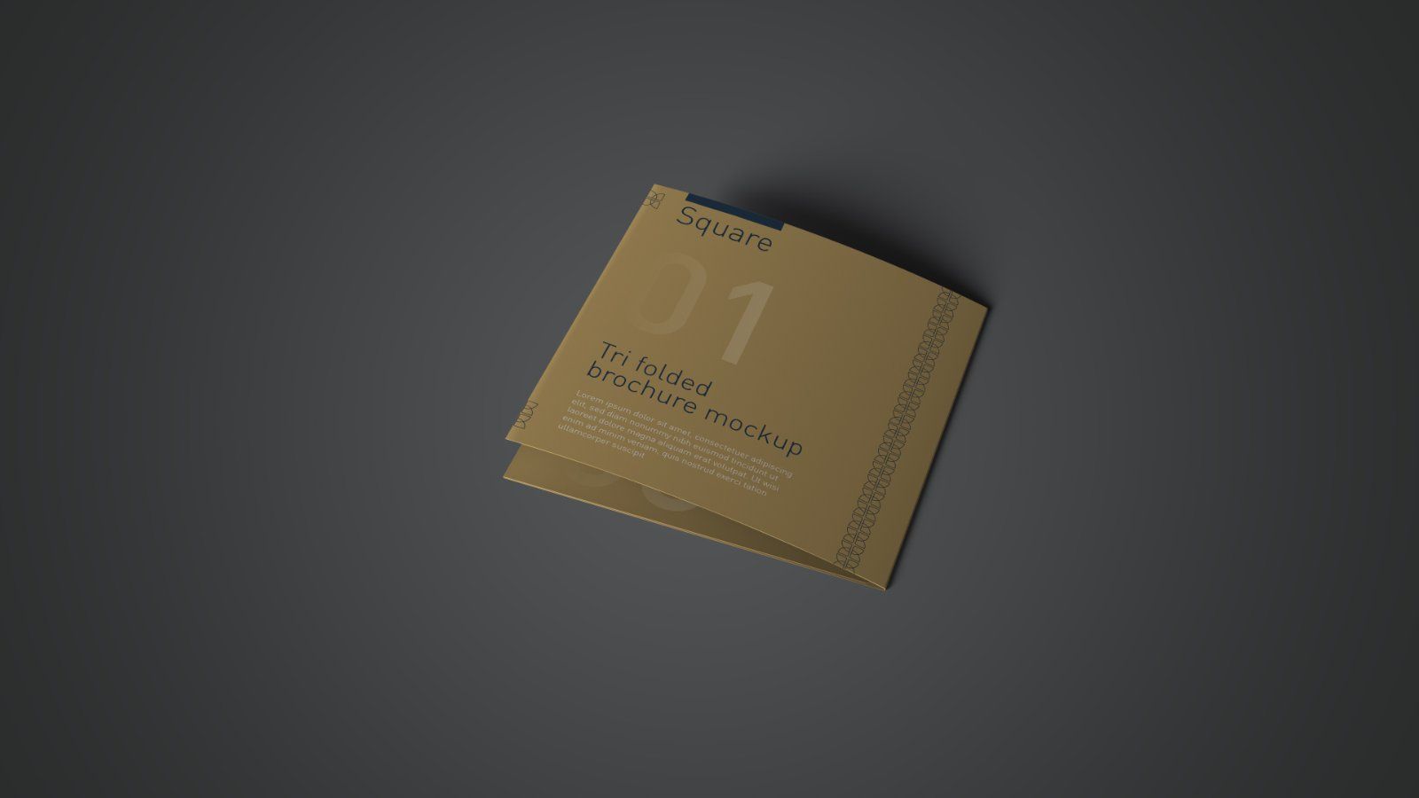 Square Tri Fold Brochure Mockup - 5 PSD Files Bundle