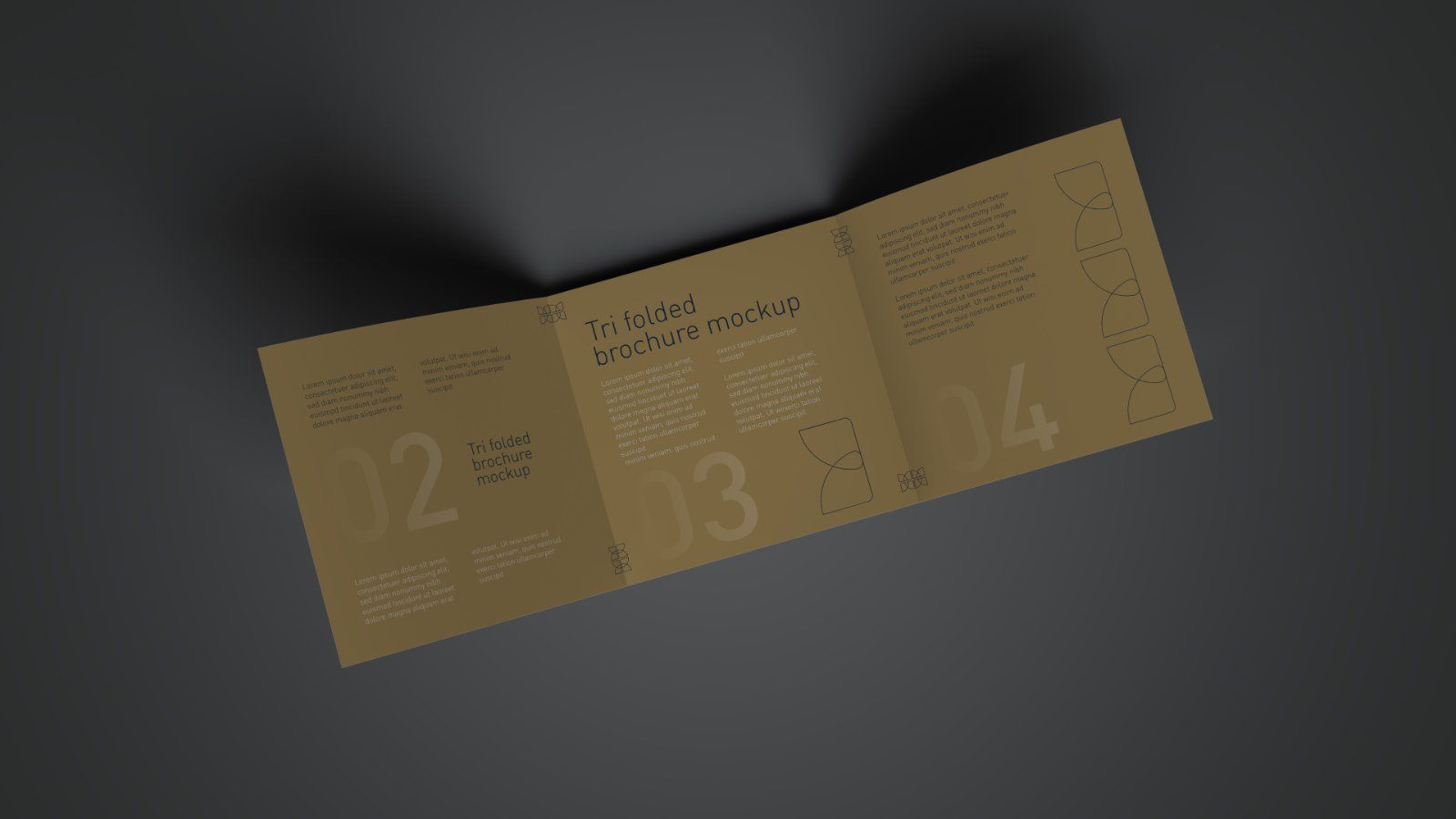 Square Tri Fold Brochure PSD Mockup - 5 PSD Files