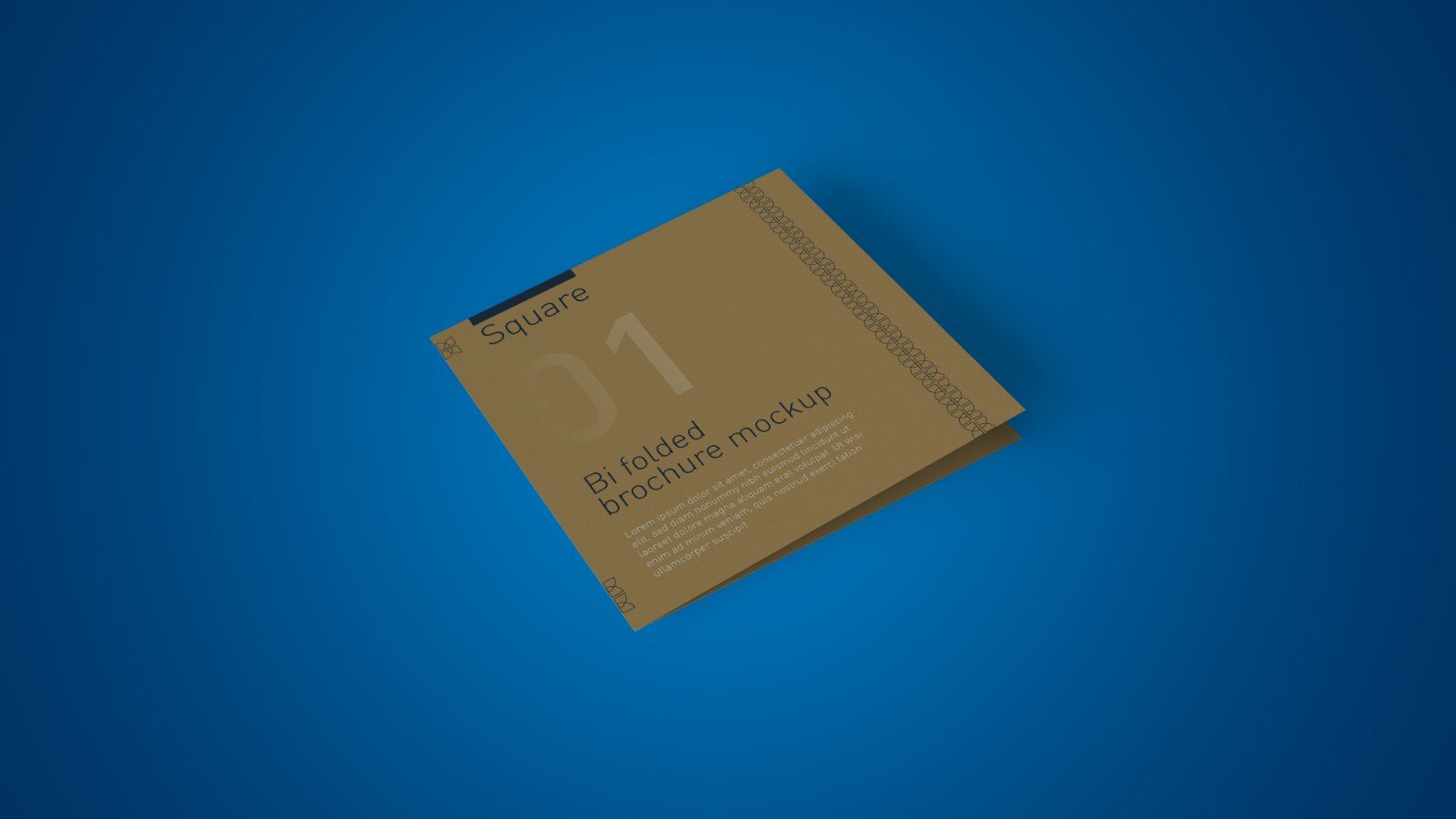 Square Bi-Fold Brochure Mockup – 5 PSD Files, Folded Flyer & Print Branding Mockup