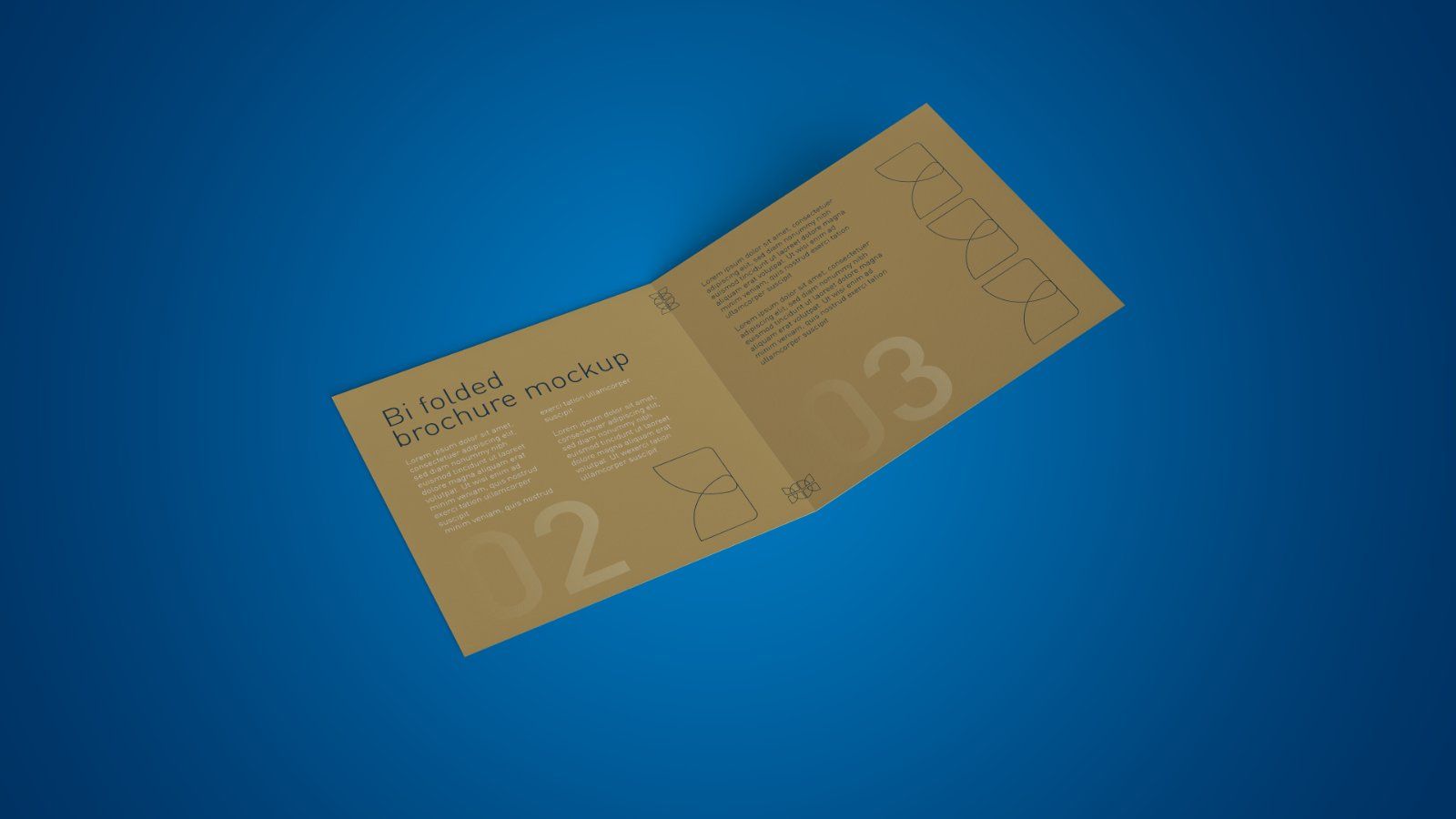 Square Bi-Fold Brochure Mockup – 5 PSD Files, Folded Flyer & Print Branding Mockup