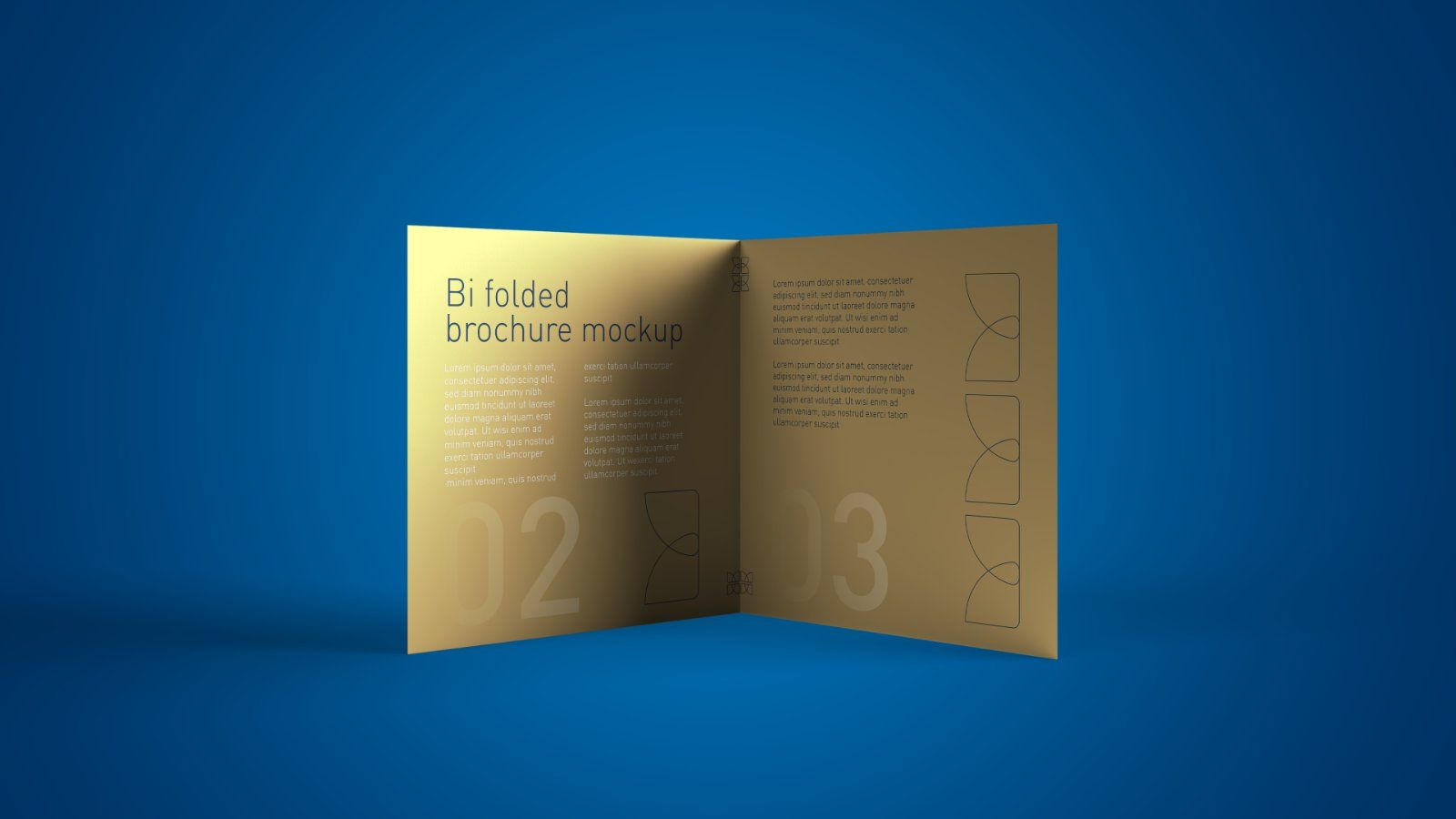 Square Bi-Fold Brochure Mockup – 5 PSD Files, Folded Flyer & Print Branding Mockup