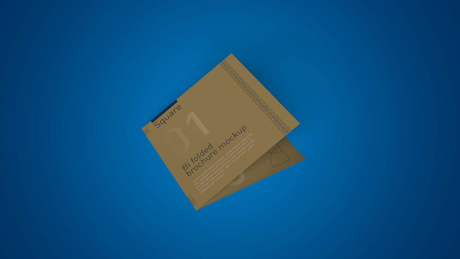 Square Bi-Fold Brochure PSD Mockup – 5 PSD Files, Folded Flyer & Print Branding Mockup