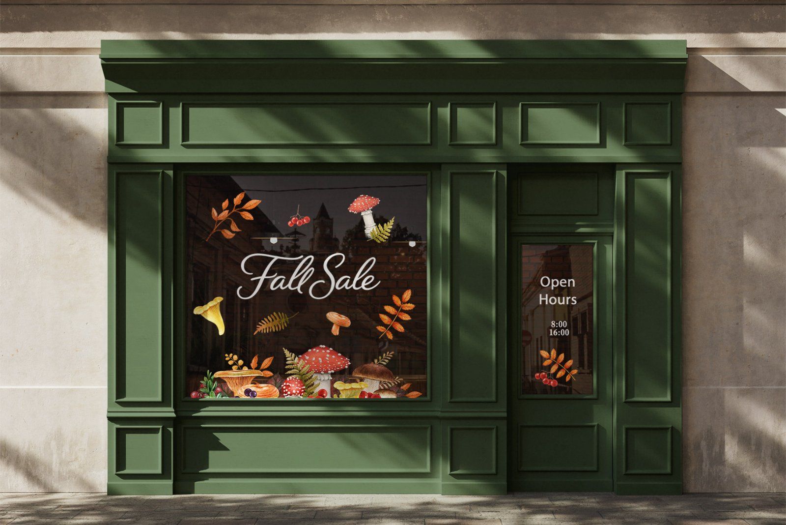 Fall Mushrooms Watercolor Clipart — image 18