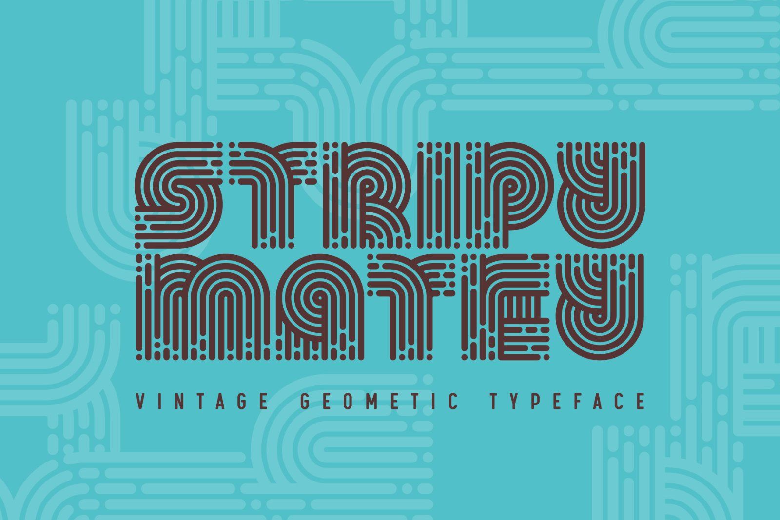 Stripy Matey - Geometric Font — image 1