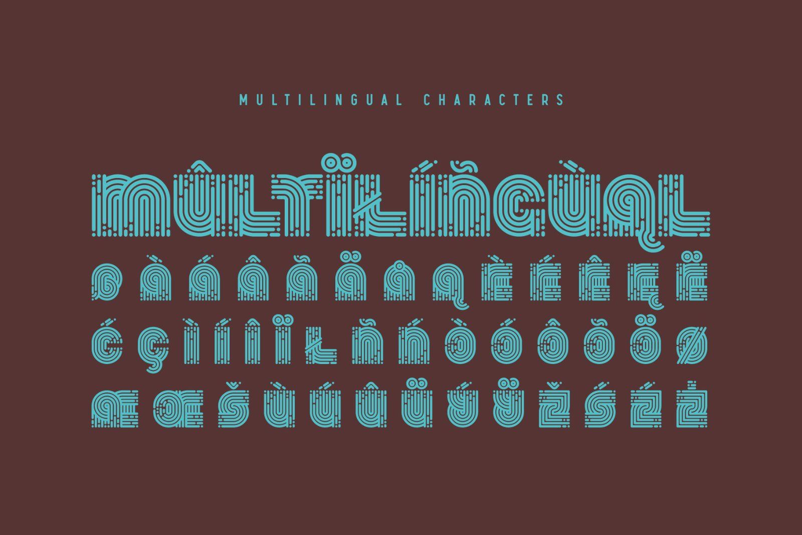 Stripy Matey - Geometric Font — image 4