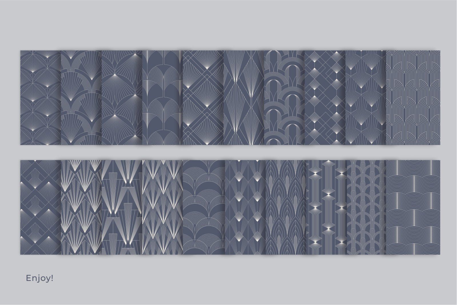 Thin Lines Art Deco Seamless Patterns — image 8