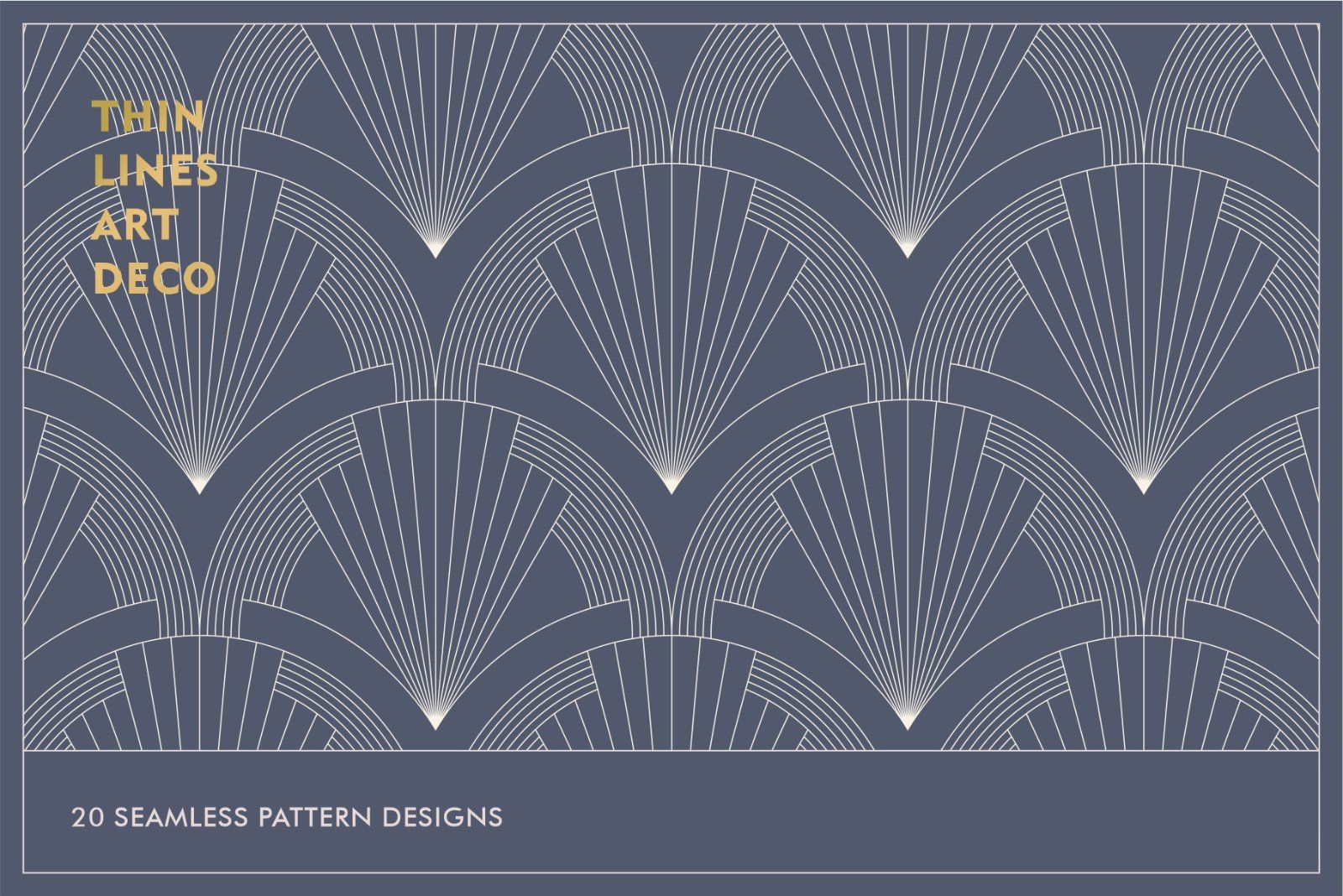 Thin Lines Art Deco Seamless Patterns — image 2