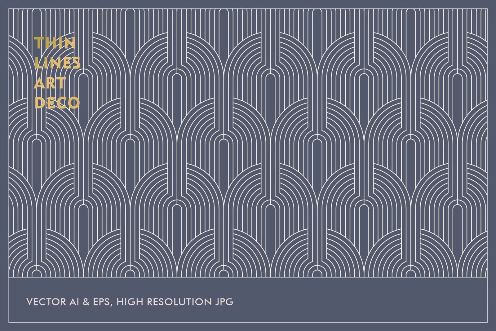 Thin Lines Art Deco Seamless Patterns — image 3