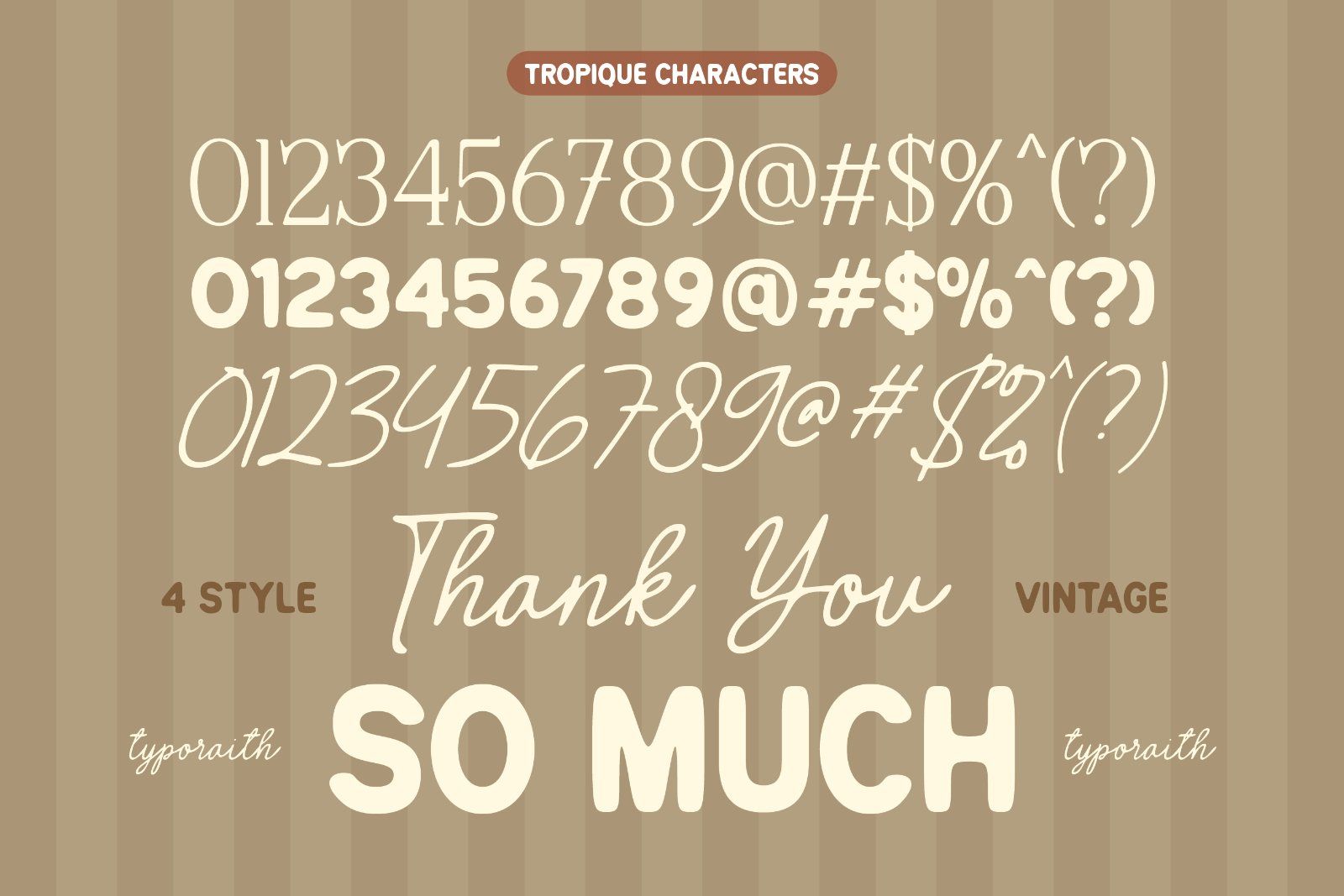 Tropique | Vintage Chic Font Pack