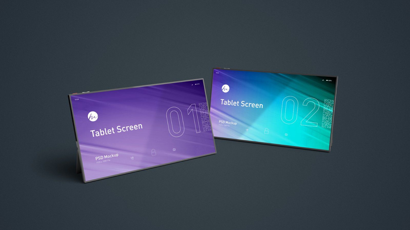 Tablet Screen Mockups - 5 PSDs