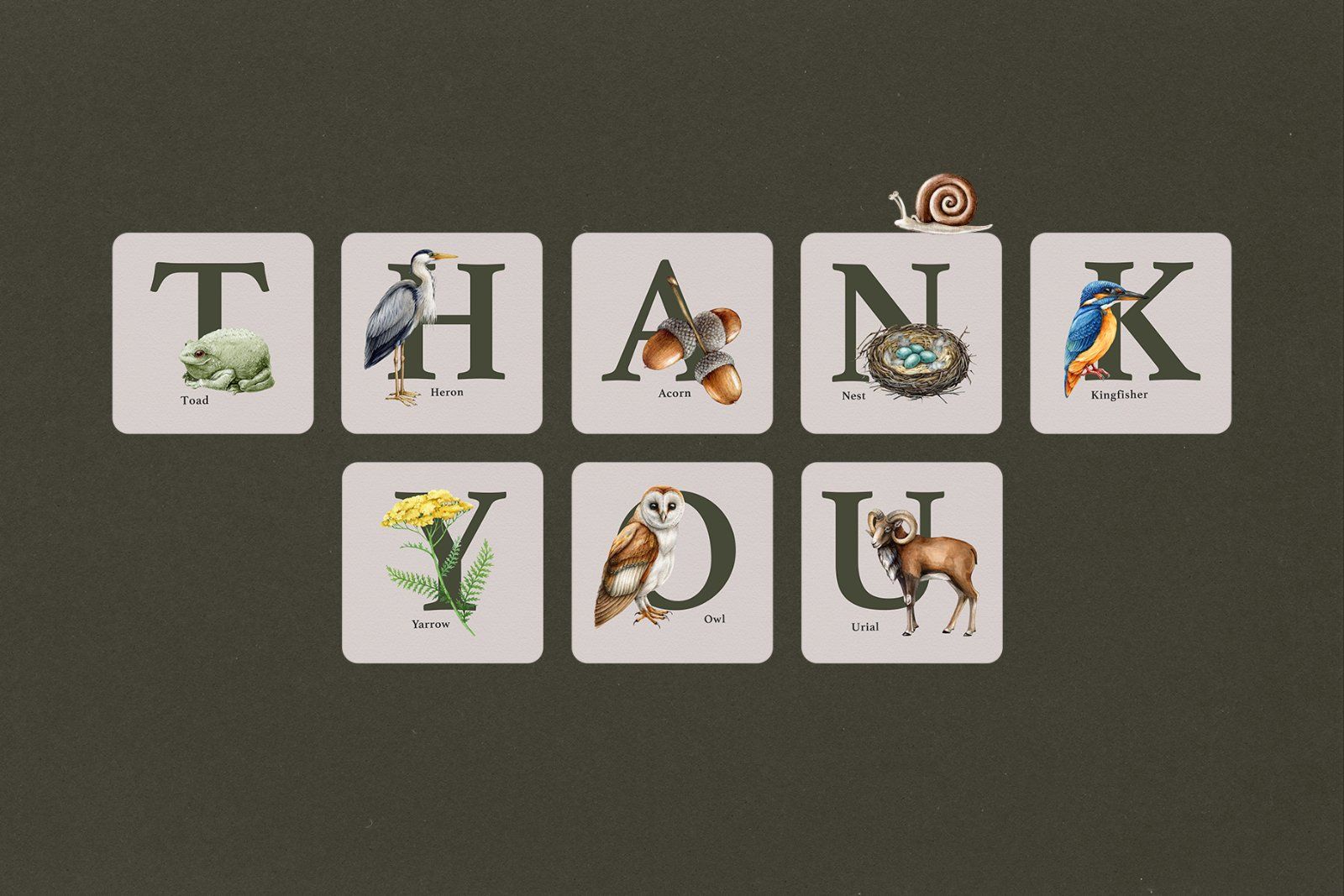 Forest Alphabet Watercolor Clipart — image 13
