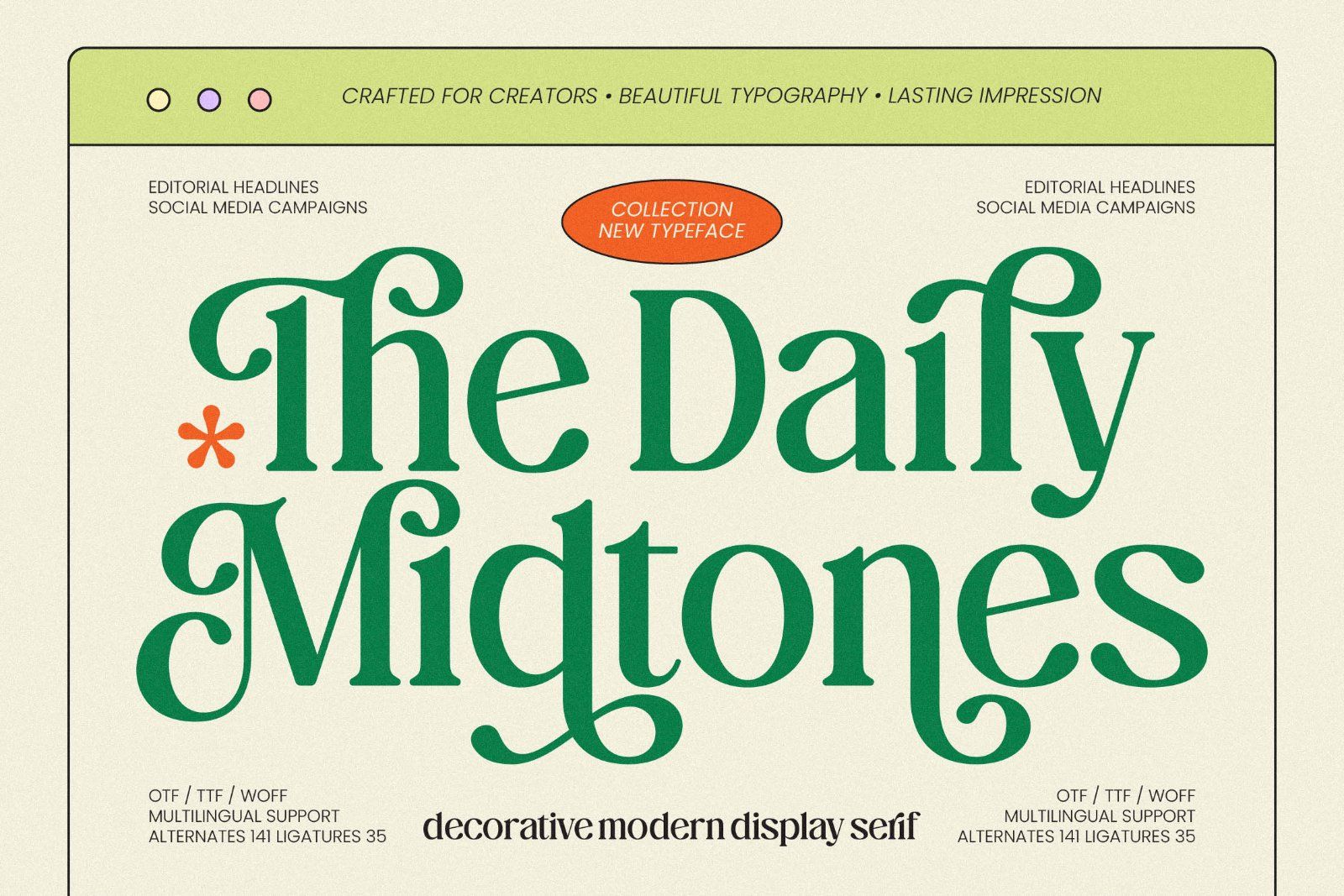 The Daily Midtones Decorative Serif — image 1