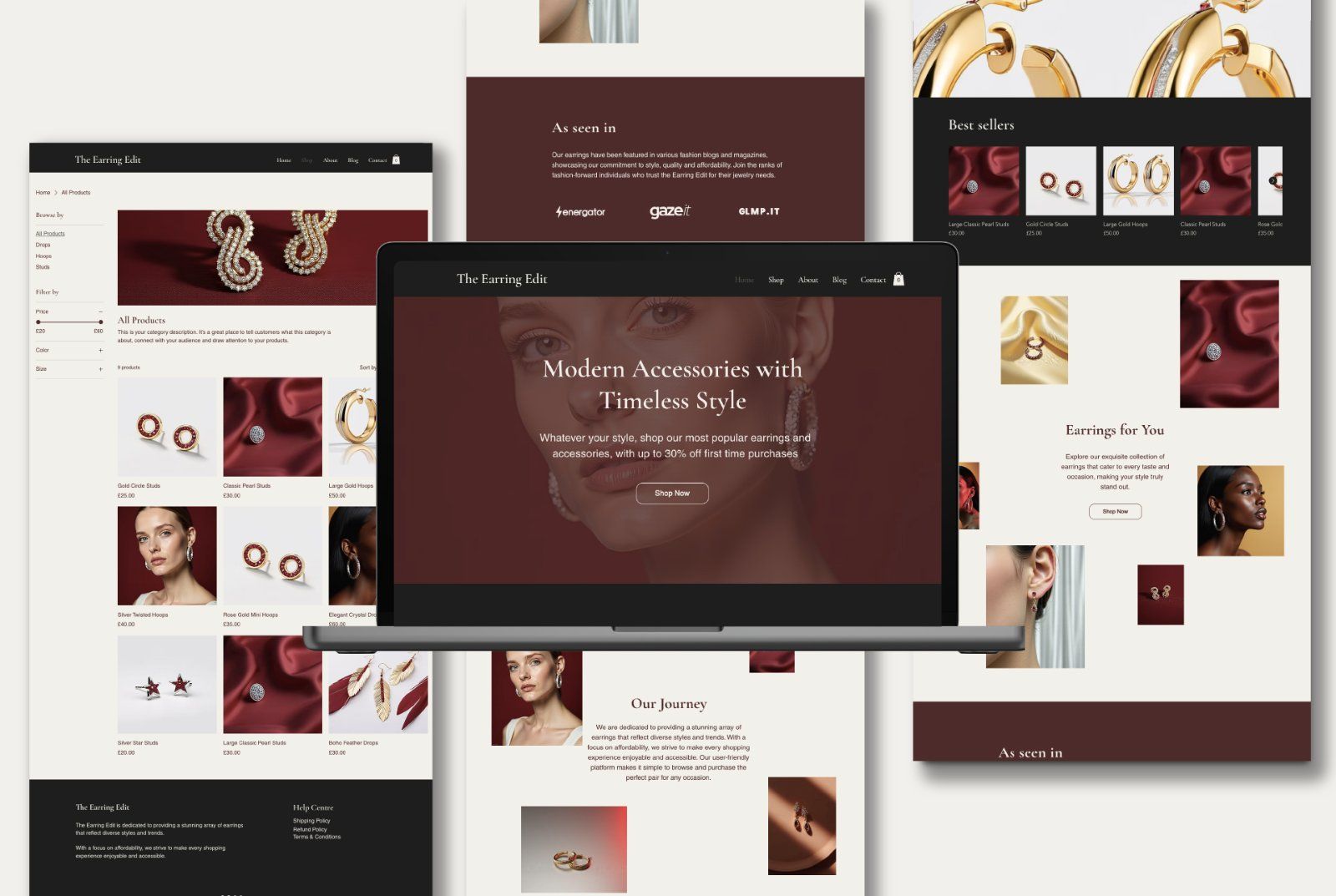 Wix eCommerce Jewelry Website Template