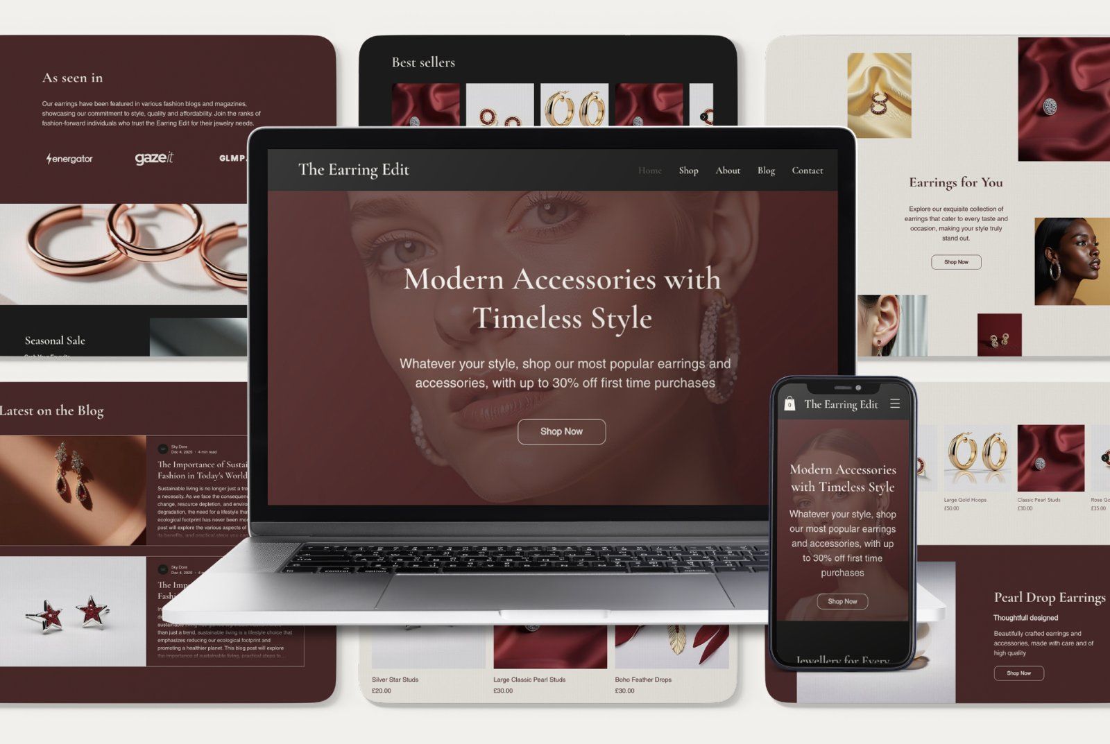 Wix eCommerce Jewelry Website Template