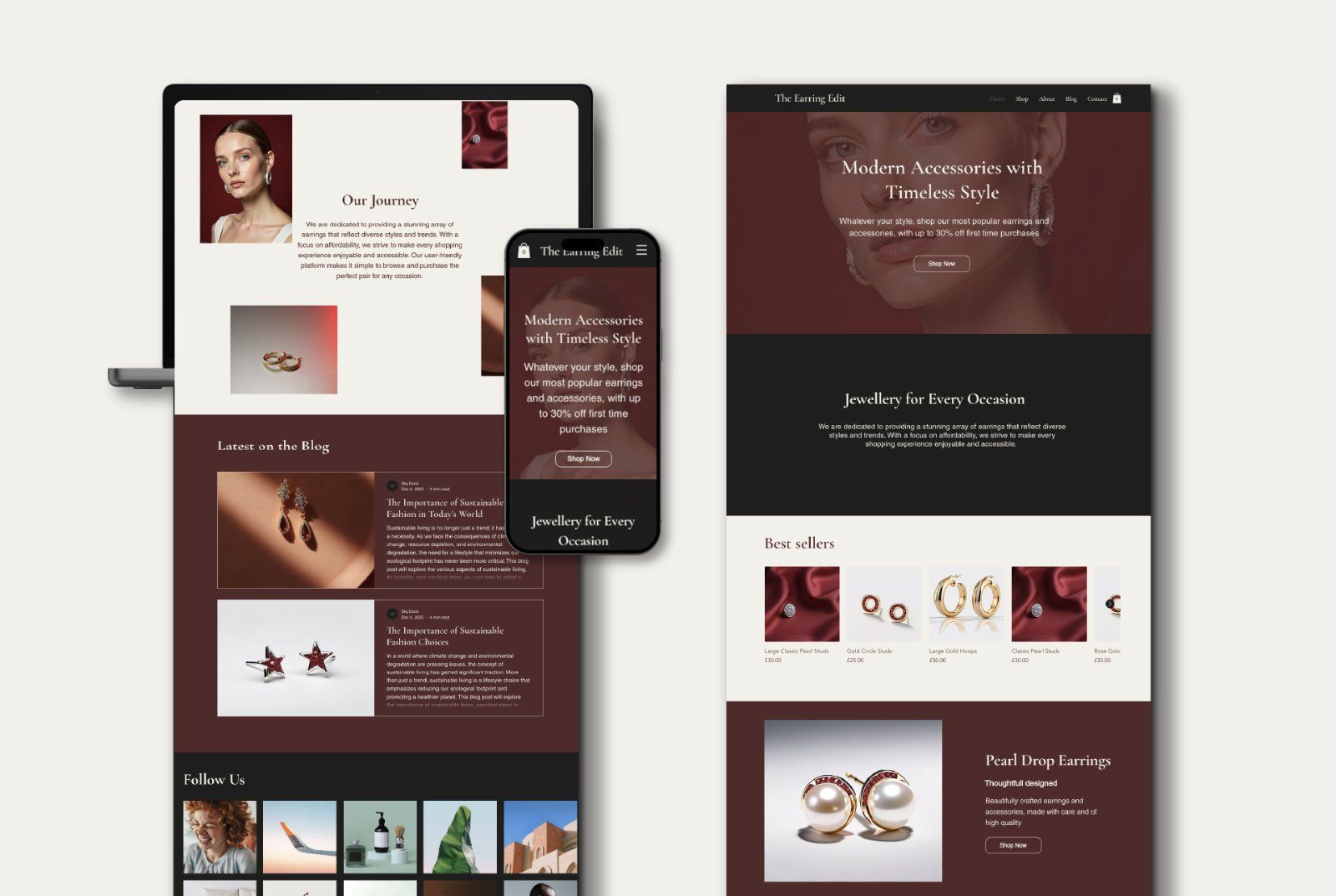 Wix eCommerce Jewelry Website Template