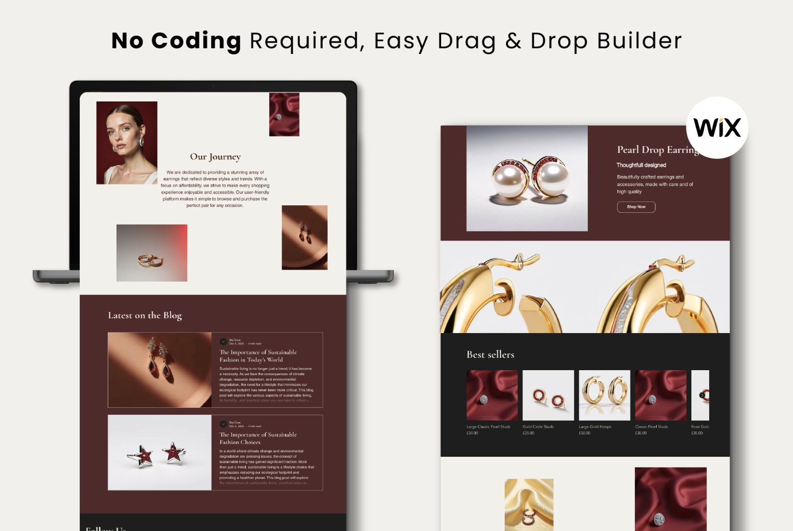 Wix eCommerce Jewelry Website Template