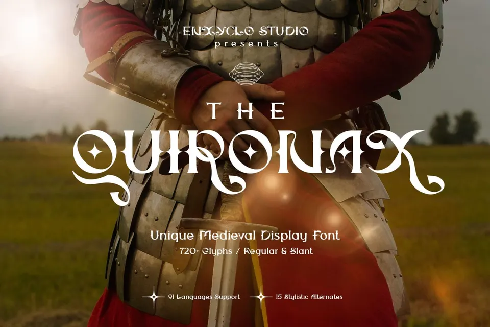 THE QUIRONAX — Medieval Blackletter Font