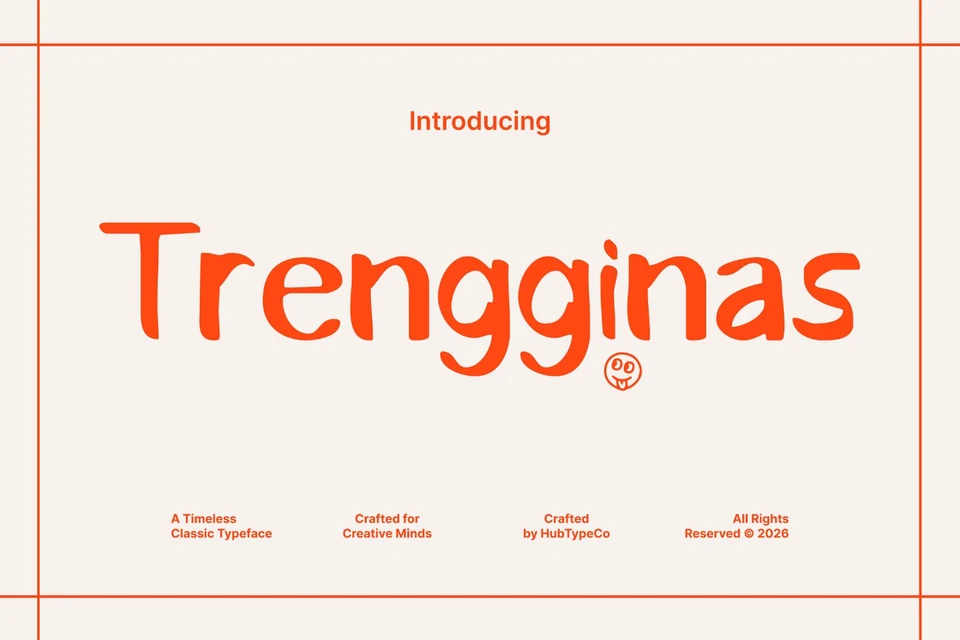 Trengginas – A Timeless & Unorthodox Display Typeface
