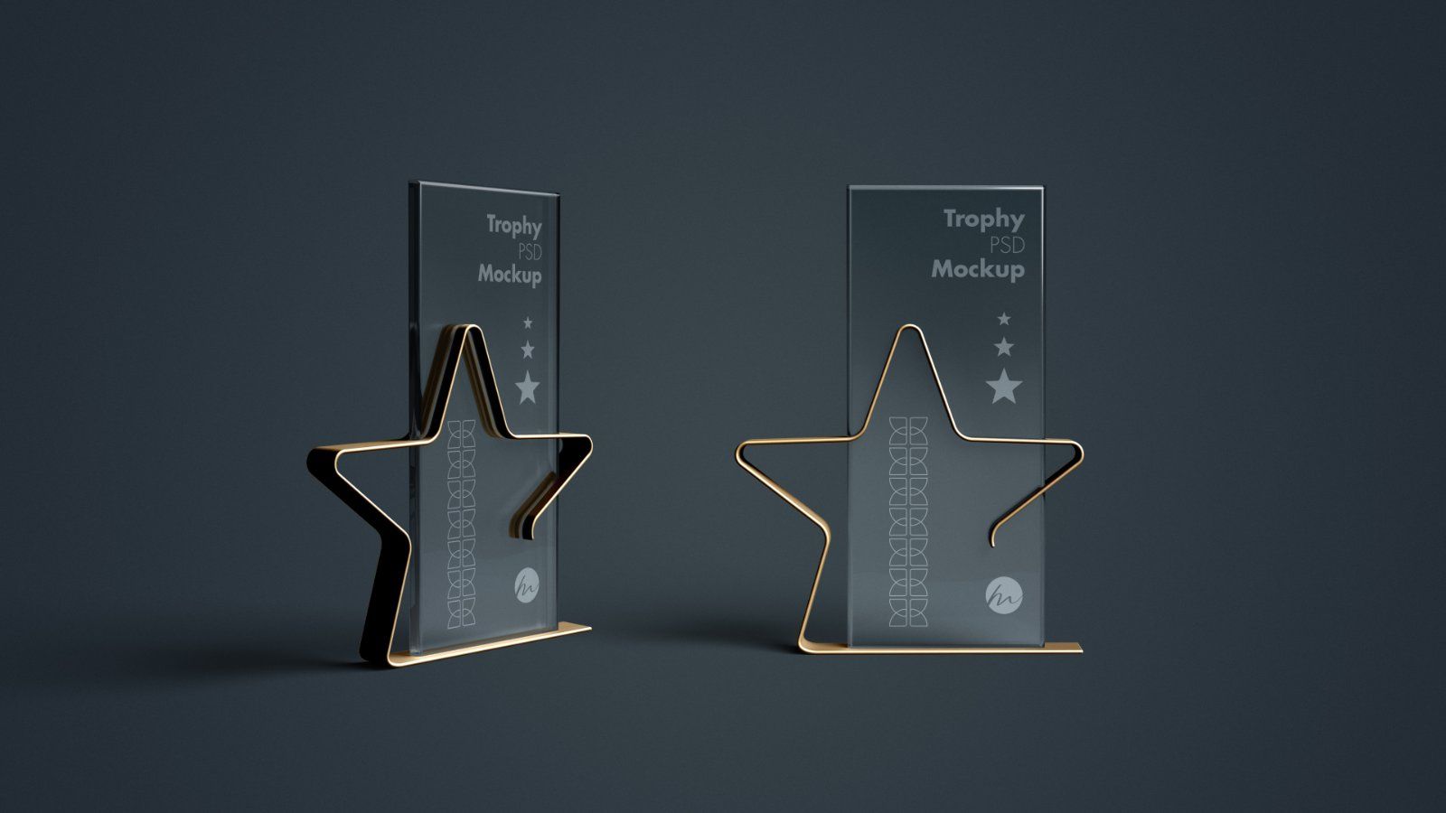 Star Frame Acrylic Trophy Mockup – 5 PSDs — image 2