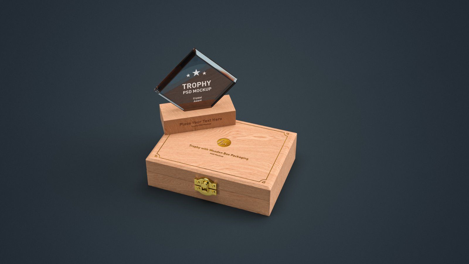 Diamond Crystal Trophy Award PSD Mockup - 4 PSDs — image 4
