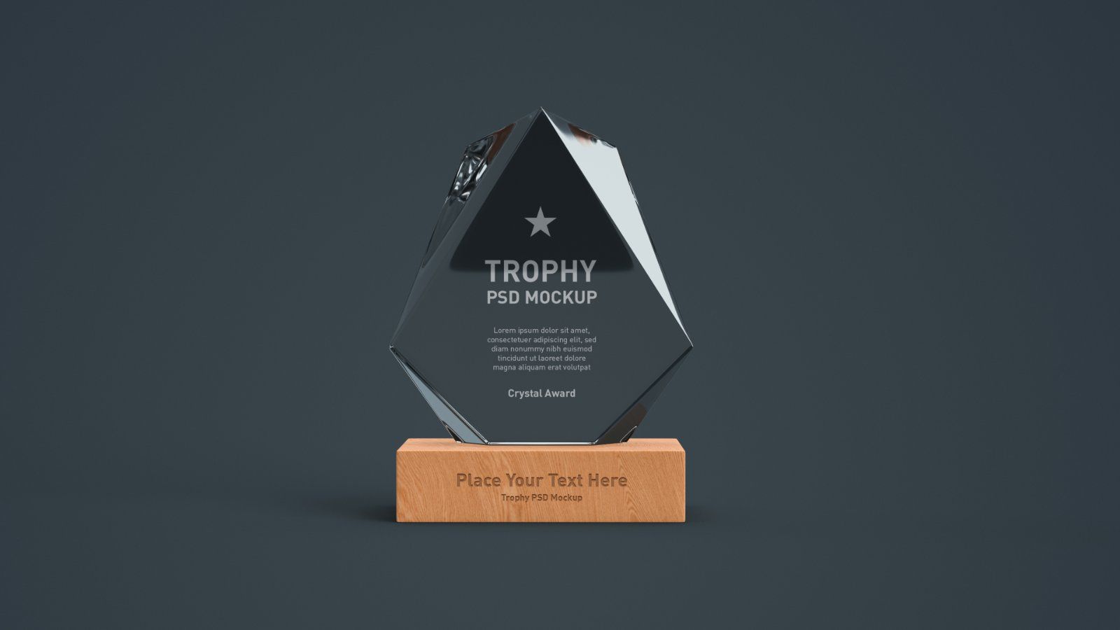 Crystal Award Trophy - 4 PSDs Mockup — image 2