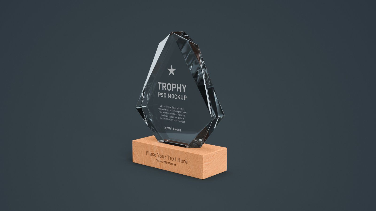 Crystal Award Trophy - 4 PSDs Mockup — image 3
