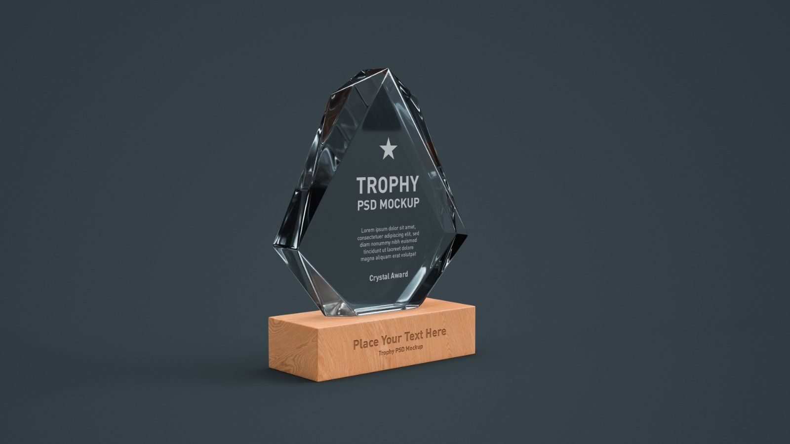 Crystal Award Trophy - 4 PSDs Mockup — image 4