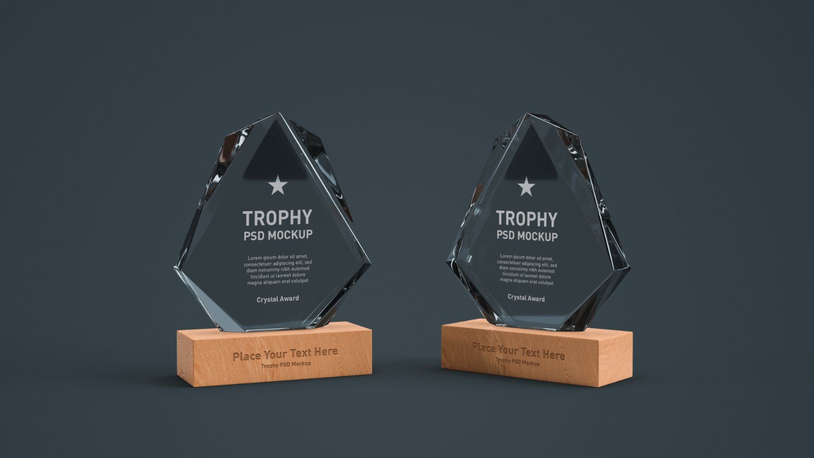 Crystal Award Trophy - 4 PSDs Mockup — image 5