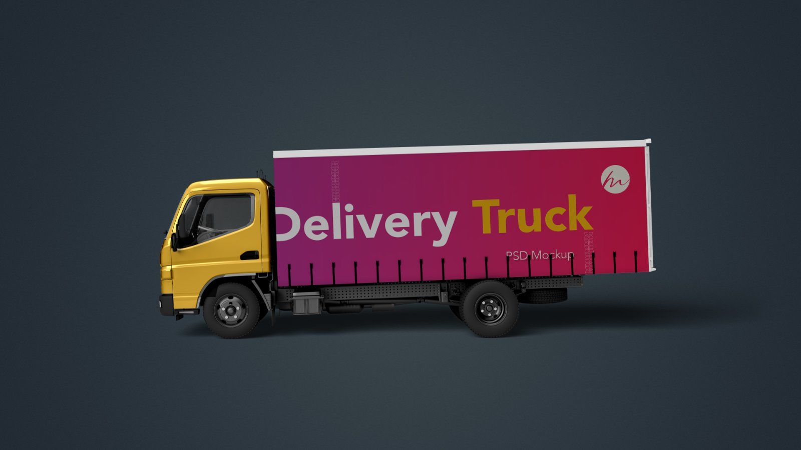 Delivery Box Truck Mockup - 5 PSDs