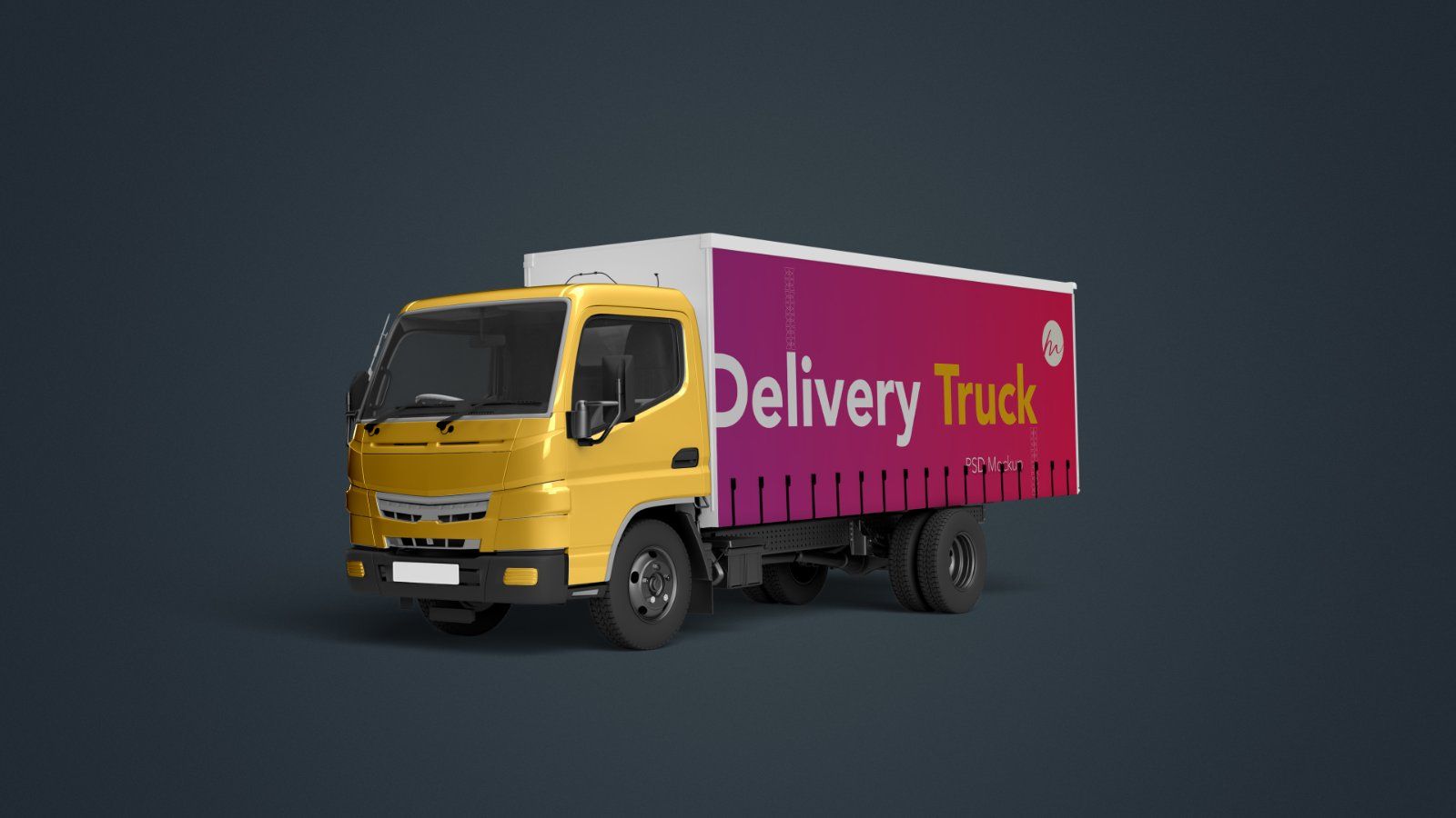 Delivery Box Truck Mockup - 5 PSDs