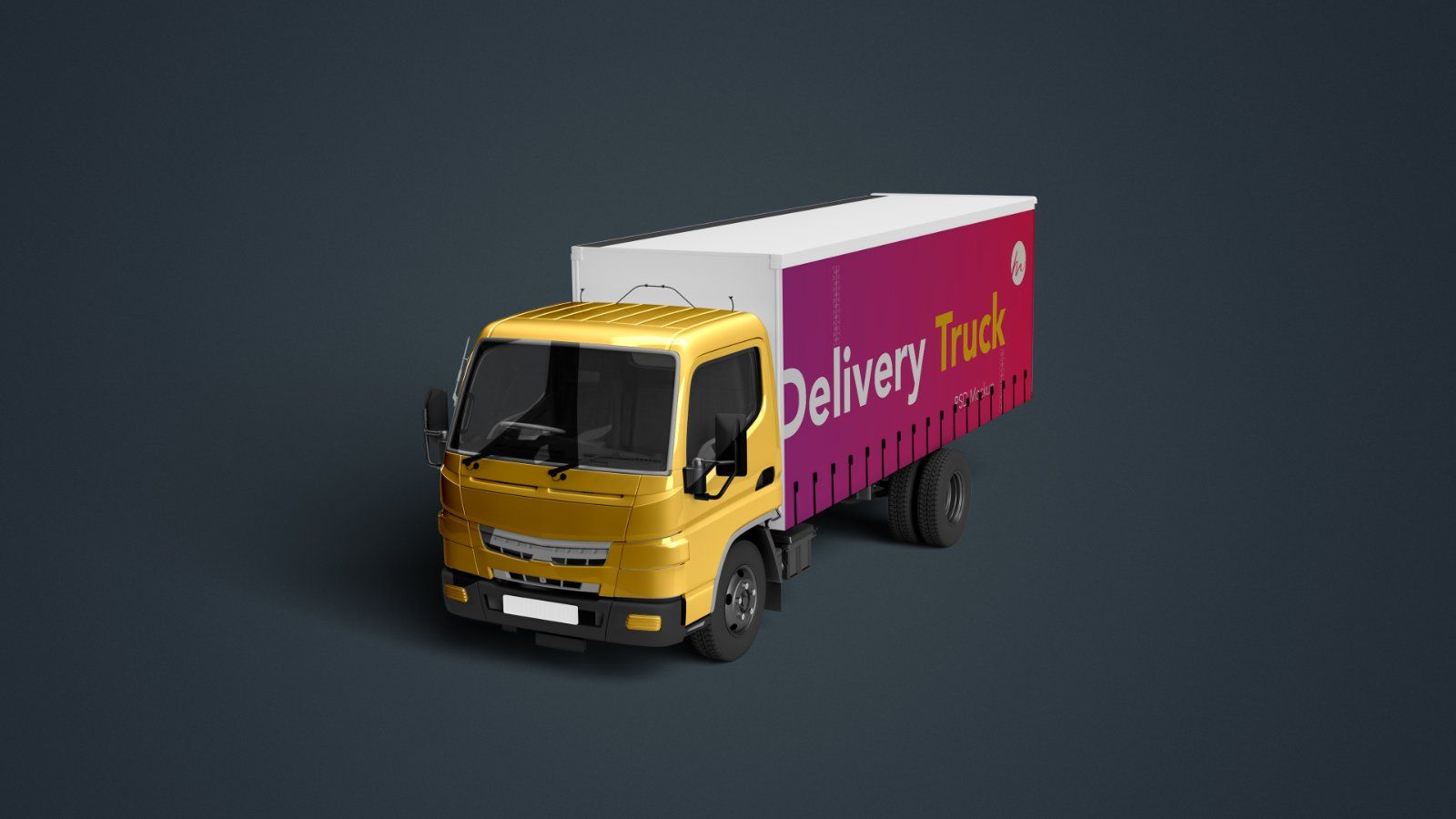 Delivery Box Truck Mockup - 5 PSDs