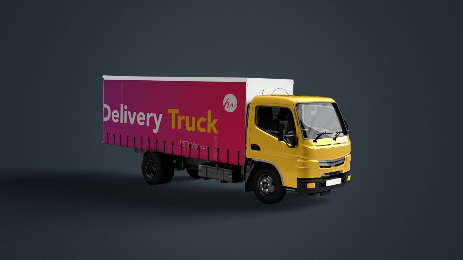 Delivery Box Truck Mockup - 5 PSDs