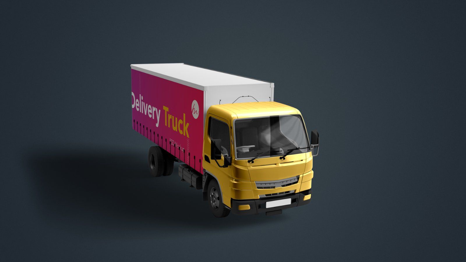 Delivery Box Truck Mockup - 5 PSDs