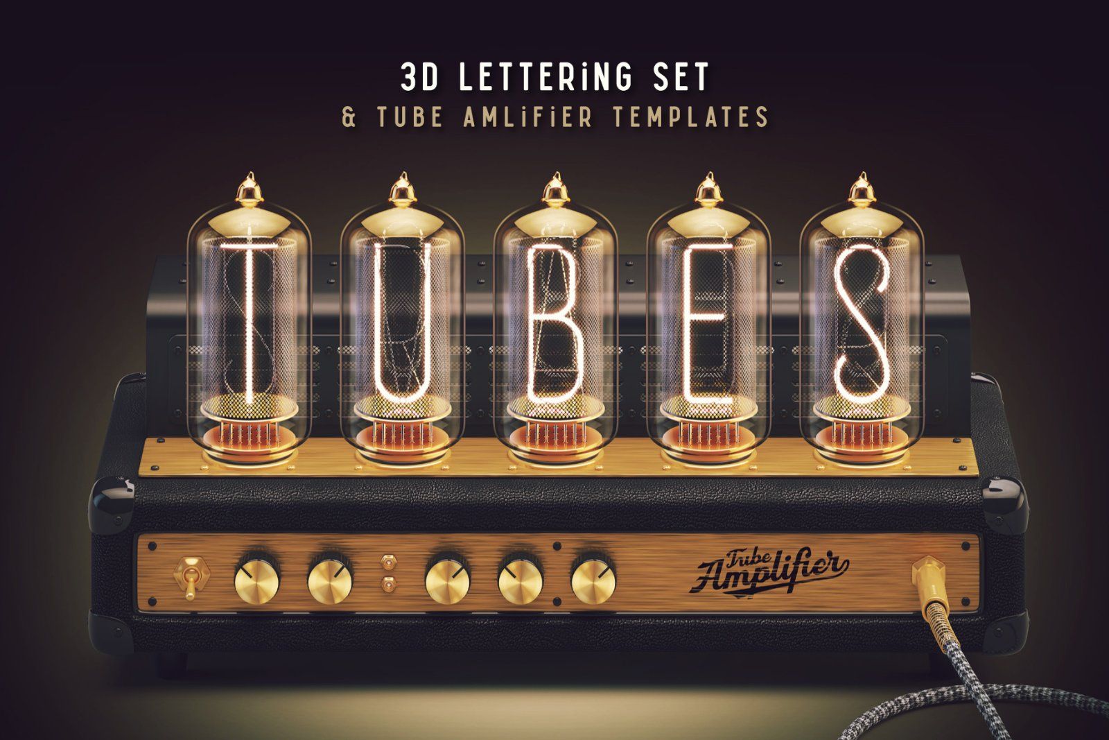 Tubes 3d lettering set — image 1