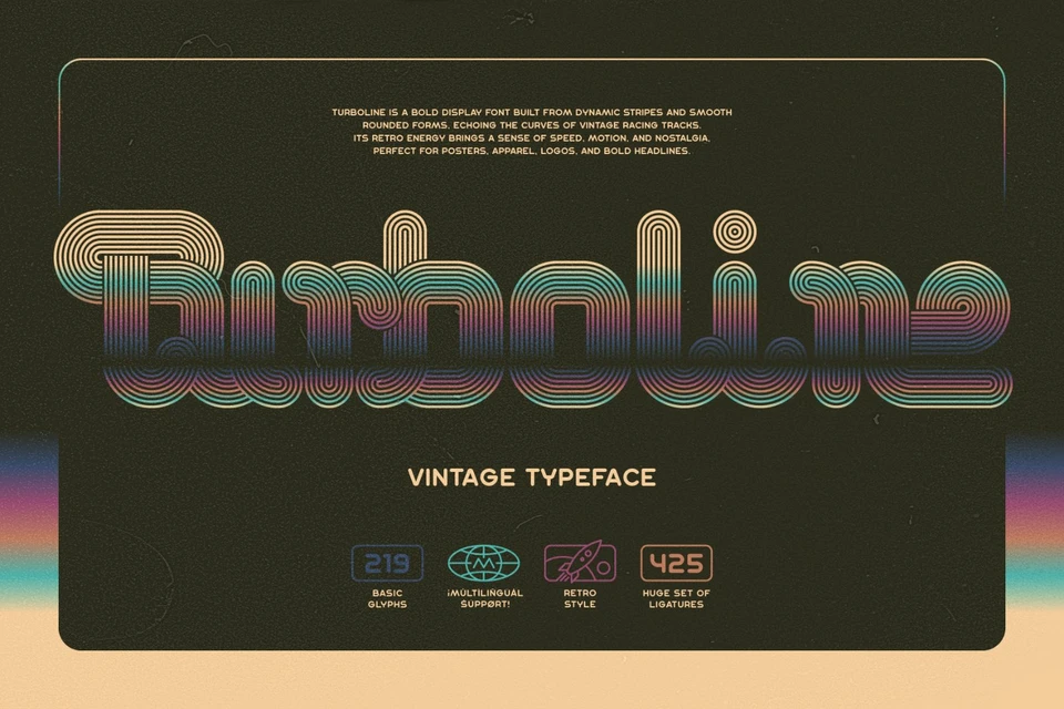 Turboline Vintage Font