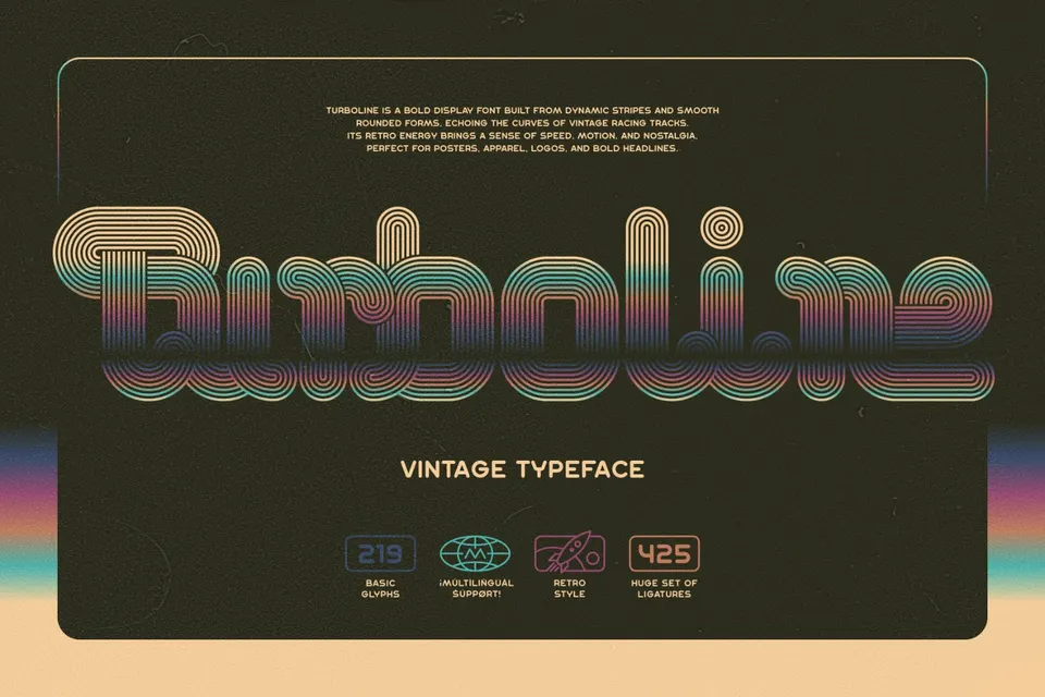 Turboline Vintage Font