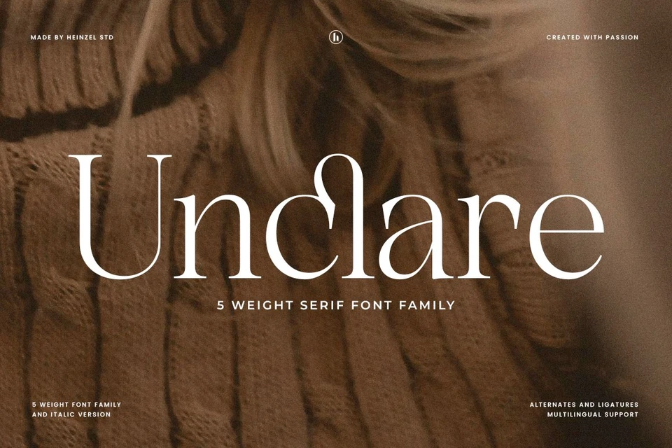 Unclare Serif Font Family With Ligatures