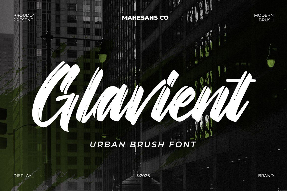 Glavient – Urban Brush Display Font