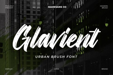 Glavient – Urban Brush Display Font